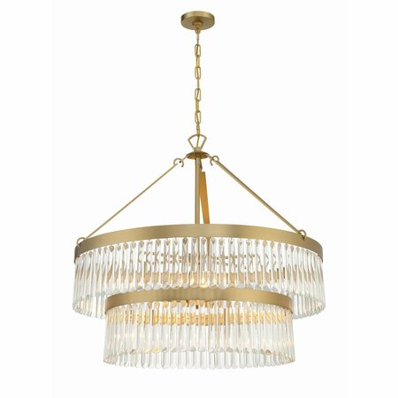 CRYSTORAMA Emory 9 Light Modern Gold Chandelier EMO-5408-MG